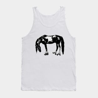 Funny Sad Skater Horse Tank Top